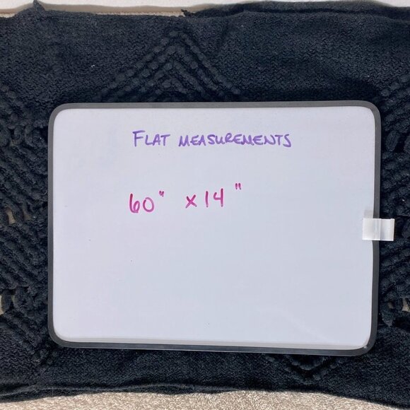 5/$25 Black Shredded Knit Infinity Scarf - Picture 2 of 8